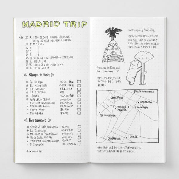 Traveler's Notebook Regular Size Refill 026 Dot Grid Paper - Image 2