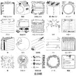 Midori Paintable Stamp Pre-inked Going Out - Image 4