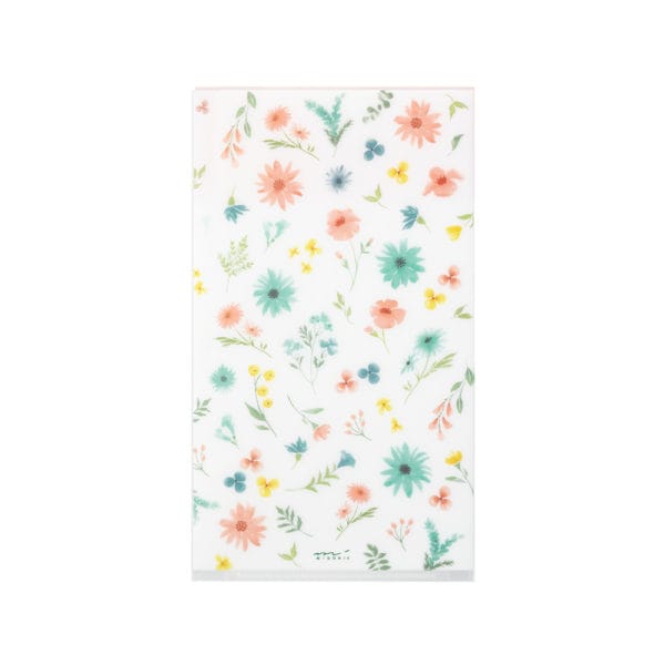 Midori 3 Pockets Clear Folder A5 Slim Flap - Flowers - Image 2