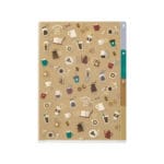 Midori 3 Pockets Clear Folder - Coffee A