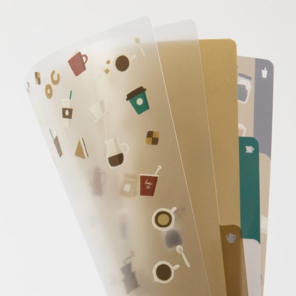 Midori 3 Pockets Clear Folder - Coffee A - Image 3