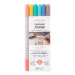 Midori Colour Pens for Paintable Stamp 6pcs Assorted - Image 4