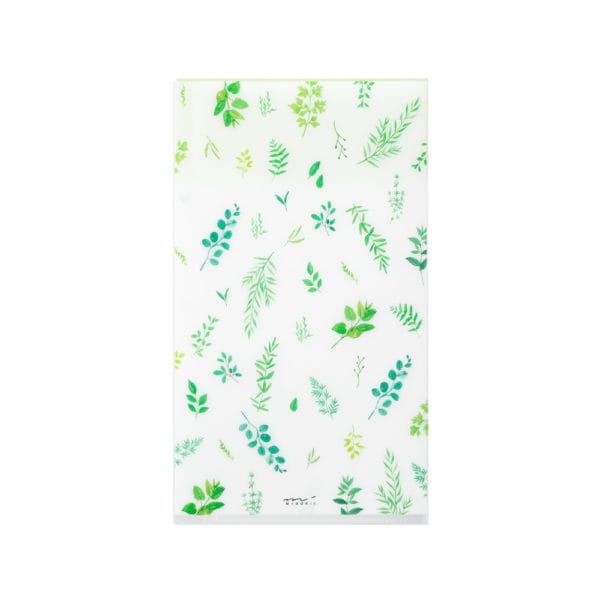 Midori 3 Pockets Clear Folder A5 Slim Flap - Leaves - Image 2