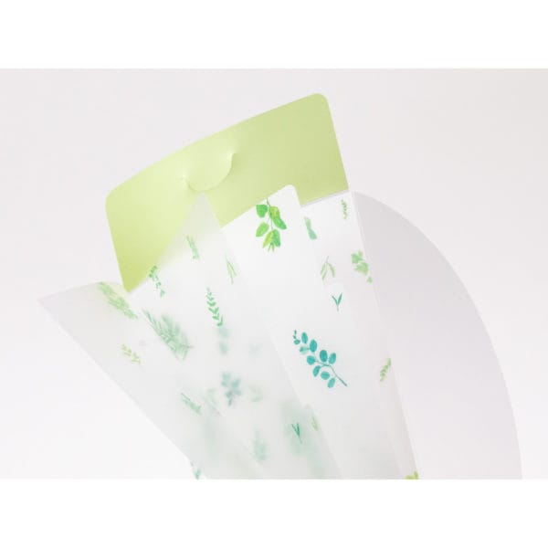 Midori 3 Pockets Clear Folder A5 Slim Flap - Leaves - Image 3