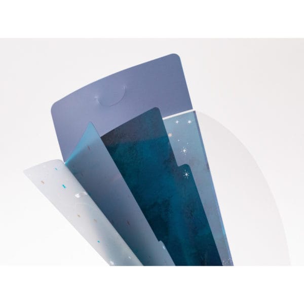 Midori 3 Pockets Clear Folder A5 Slim Flap - Starry Sky - Image 3
