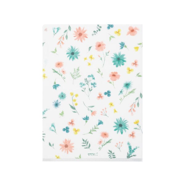 Midori 3 Pockets Clear Folder - Flowers B - Image 6