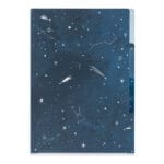 Midori 3 Pockets Clear Folder - Starry Sky
