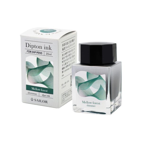 Sailor Dipton Shimmer Ink 20ml - Mellow Forest - Image 3