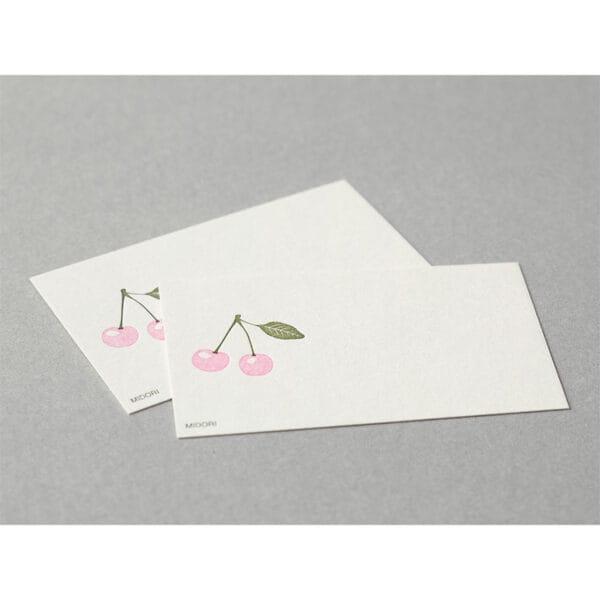 Midori MD Mini Card Set Letter Press - Cherry - Image 5
