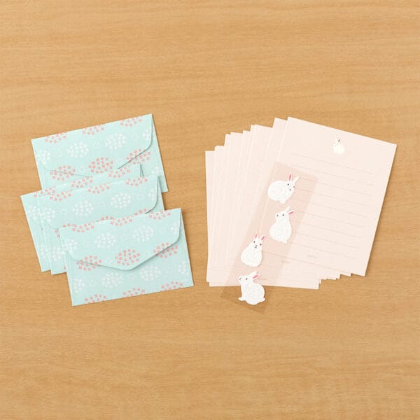 Midori MD Mini Letter Set with Stickers 514 Rabbit A` - Image 6