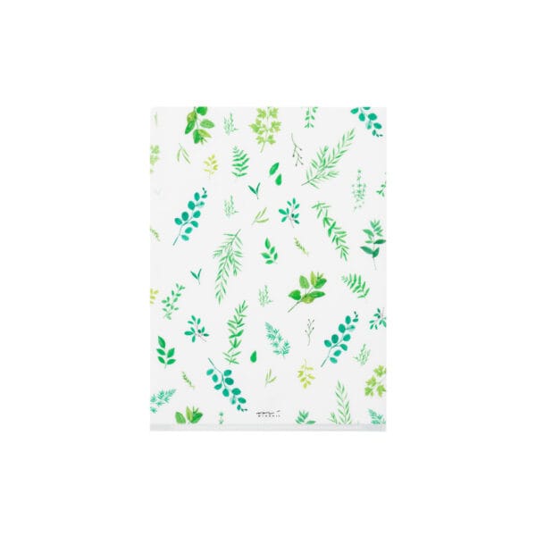 Midori 3 Pockets Clear Folder - Leaves - Image 4