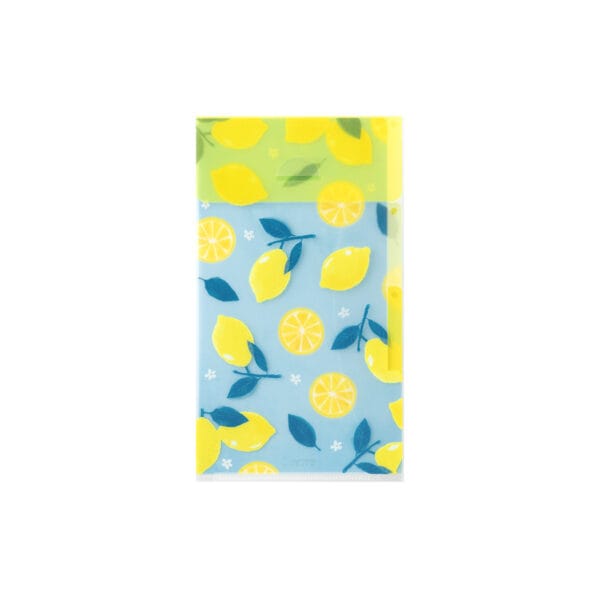 Midori 3 Pockets Clear Folder A5 Slim Flap - Lemon - Image 3