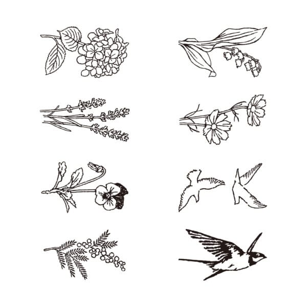 Midori Paintable Rotating Stamp Dial Flower and Birds - Image 4