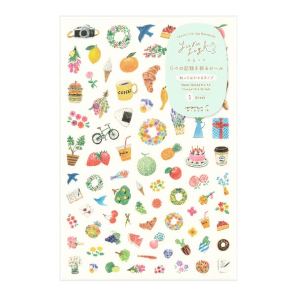 Midori Yuru Log Sticker - 1 Sheet - Image 5