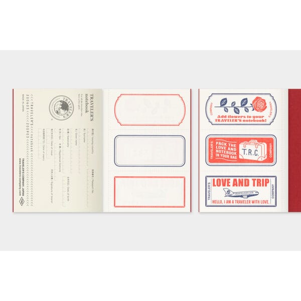 TRAVELER'S notebook Passport Size Refill LOVE AND TRIP - Image 3