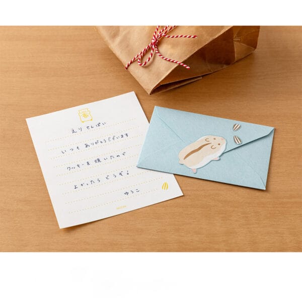 Midori MD Mini Letter Set with Stickers 935 - Hungry Hamster - Image 4