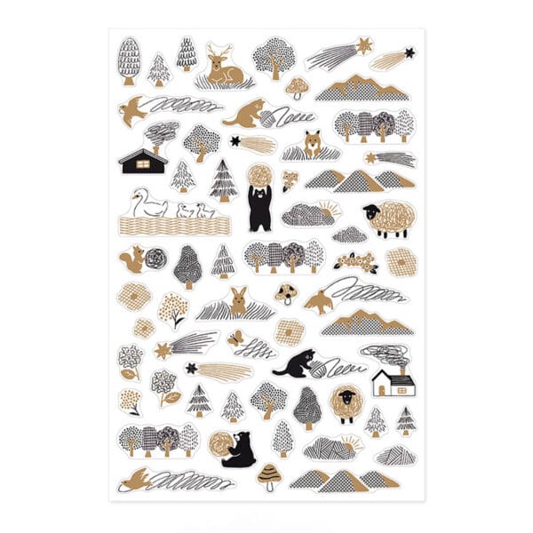 Midori Yuru Log Sticker - 1 Sheet - Image 19