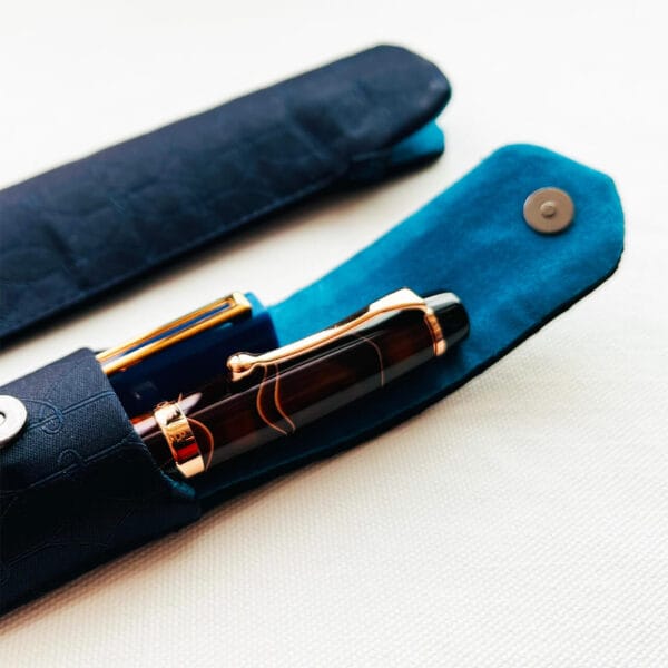 Kyokuhaku Classic Pen Case - Dark Blue - Image 2