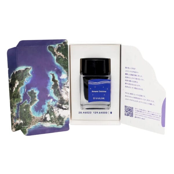 Sailor Bottled Fountain Pen Ink /Satellite Crayon Project - Amami - Image 3