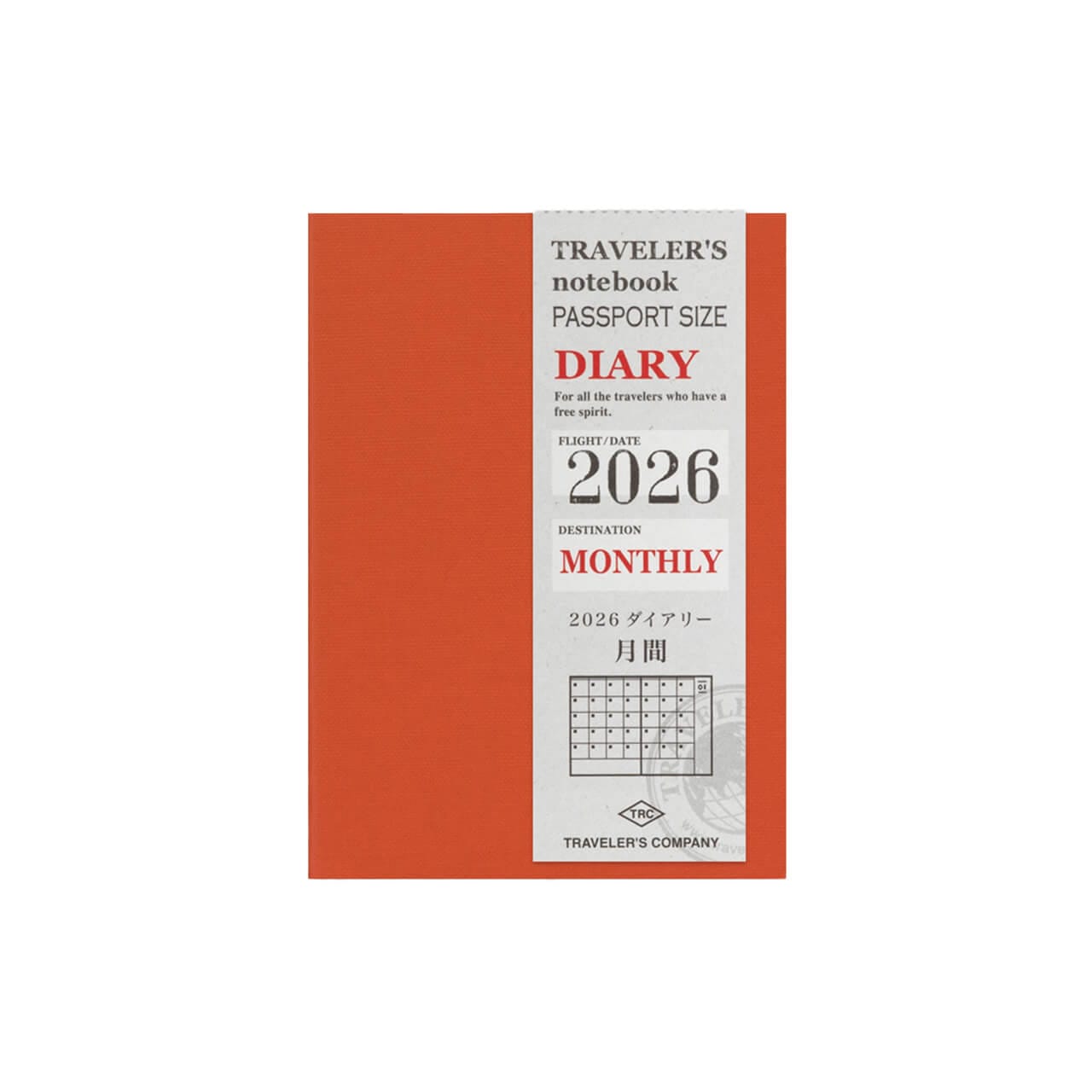 ScribePH-Traveler's Notebook-TRAVELER'S notebook Passport Size Refill 2026 Monthly (1)