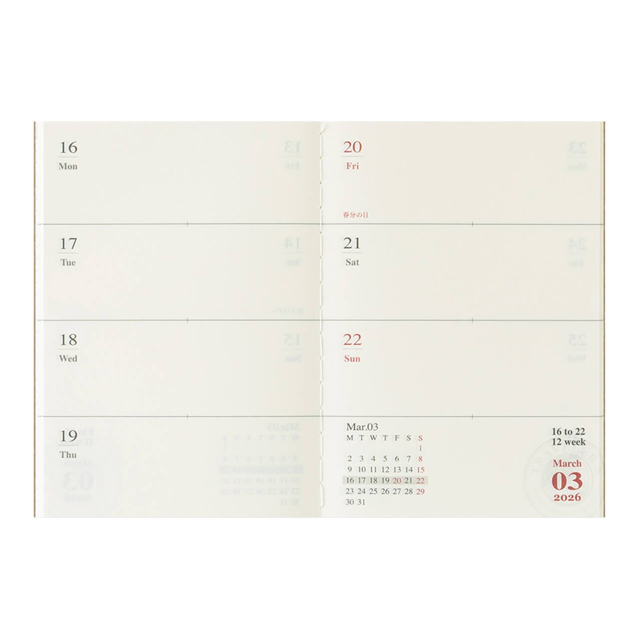 ScribePH-Traveler's Notebook-TRAVELER'S notebook Passport Size Refill 2026 Weekly (4)