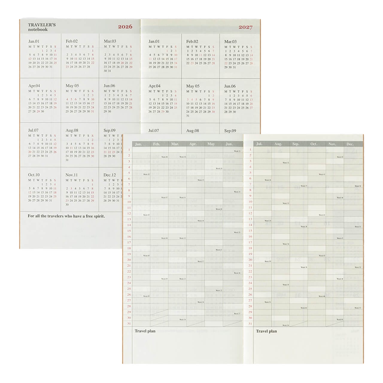 ScribePH-Traveler's Notebook-TRAVELER'S notebook Refill 2026 Monthly (3)