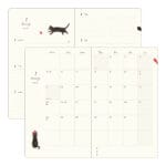 Midori Book Style Diary B6 - Cat Navy 2026 - Image 3
