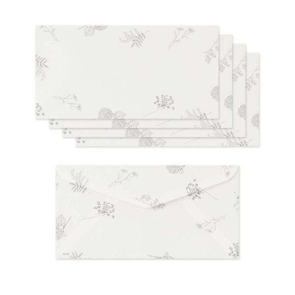 Midori Money Envelope Floral-Colored Washi Paper - Image 12