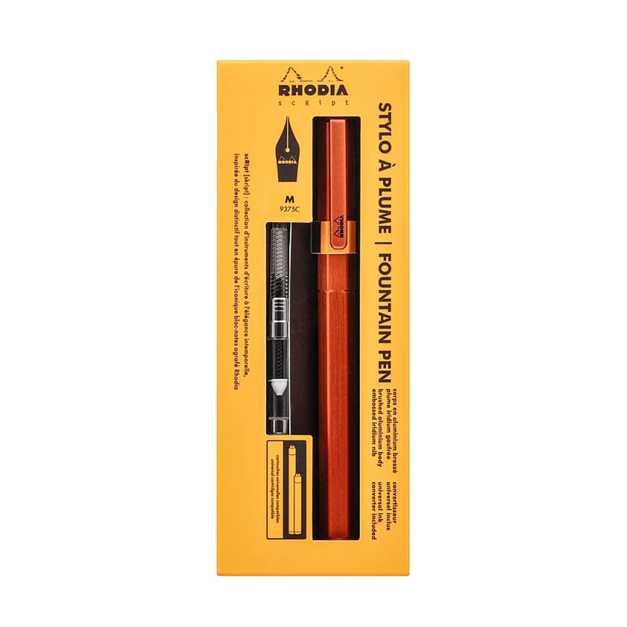 ScribePH-Rhodia-Script Fountain Pen-Orange (1) Rhodia Script Fountain Pen - Medium Orange - Image 1