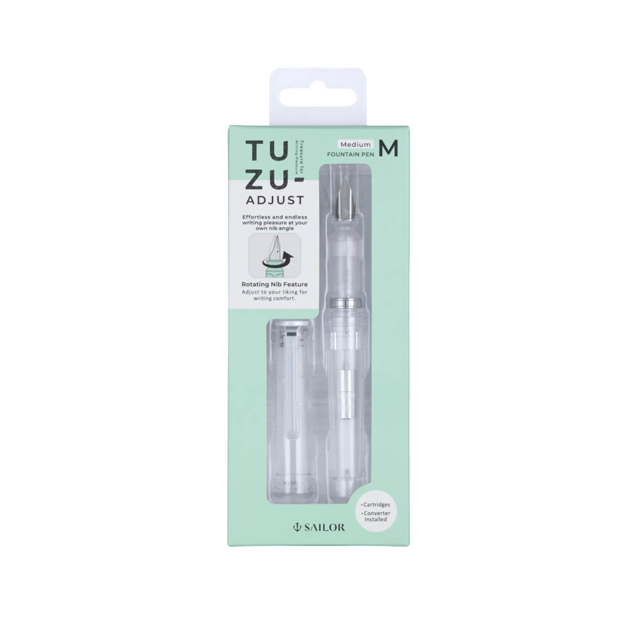 ScribePH-Sailor-Tuzu-Fountain Pen-Glassy Blister Pack-Crystal White Sailor Tuzu Adjust Fountain Pen Glassy Blister Pack - Crystal Clear - Image 1