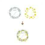 Kutsuwa Hancoco Hanko Slide Stamp - Mimosa Wreath - Image 3