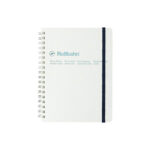 Delfonics Rollbahn Spiral Bound Notebook Metallic Pearl White - Large