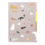 Midori 3 Pockets Clear Folder - Dog A - A4