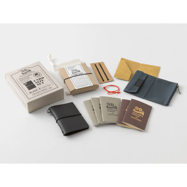 [PRE-ORDER] Traveler's Notebook Card Size 20th Anniversary Set Black - Image 2