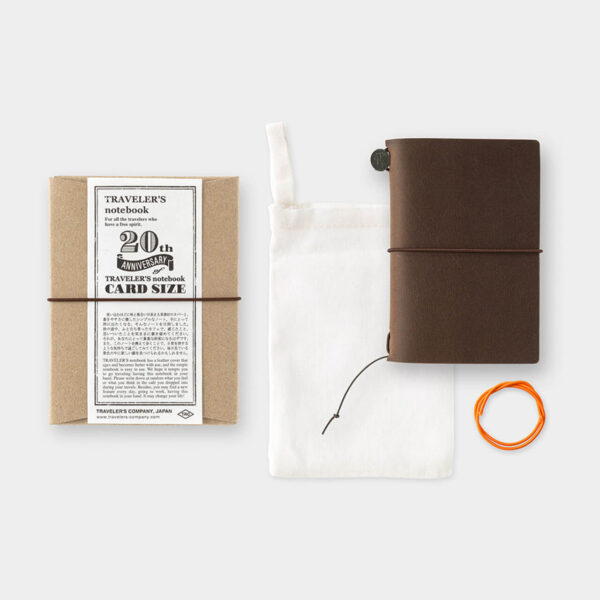[PRE-ORDER] Traveler's Notebook Card Size 20th Anniversary Set Brown - Image 3