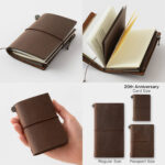 [PRE-ORDER] Traveler's Notebook Card Size 20th Anniversary Set Brown - Image 4
